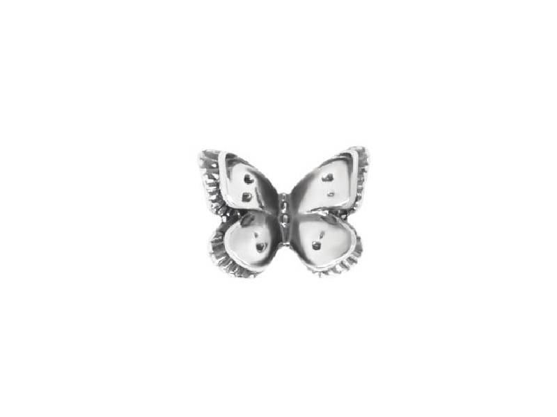 SINGLE STUD EARRING WITH BURNISHED SILVER BIG BUTTERFLY ORFAR42I